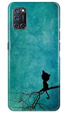 Moon cat Mobile Back Case for Oppo A52 (Design - 70)