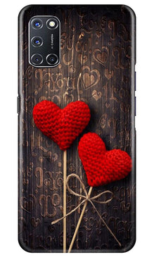 Red Hearts Mobile Back Case for Oppo A72 (Design - 80)