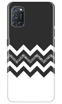 Black white Pattern2Mobile Back Case for Oppo A92 (Design - 83)