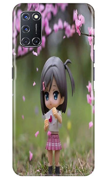Cute Girl Mobile Back Case for Oppo A52 (Design - 92)