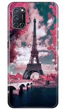 Eiffel Tower Mobile Back Case for Oppo A92  (Design - 101)