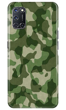 Army Camouflage Mobile Back Case for Oppo A52  (Design - 106)