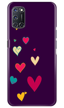 Purple Background Mobile Back Case for Oppo A52  (Design - 107)