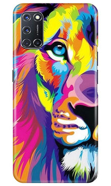 Colorful Lion Mobile Back Case for Oppo A52  (Design - 110)