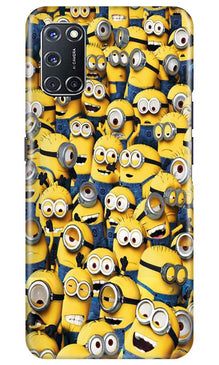 Minions Mobile Back Case for Oppo A92  (Design - 126)