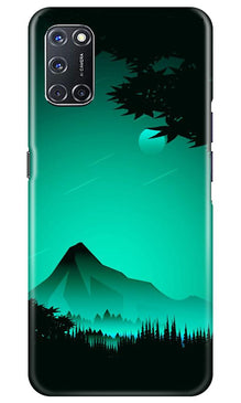 Moon Mountain Mobile Back Case for Oppo A52 (Design - 204)