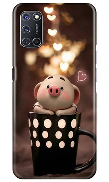 Cute Bunny Mobile Back Case for Oppo A92 (Design - 213)