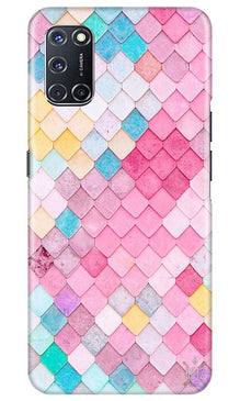 Pink Pattern Mobile Back Case for Oppo A52 (Design - 215)