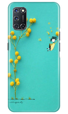 Flowers Girl Mobile Back Case for Oppo A52 (Design - 216)