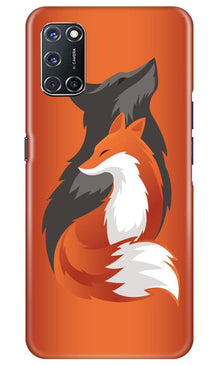 Wolf  Mobile Back Case for Oppo A52 (Design - 224)