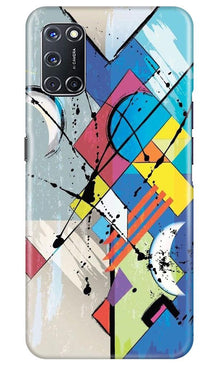 Modern Art Mobile Back Case for Oppo A92 (Design - 235)