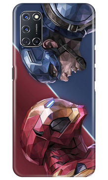 Ironman Captain America Mobile Back Case for Oppo A92 (Design - 245)