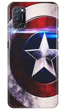 Captain America Shield Mobile Back Case for Oppo A52 (Design - 250)