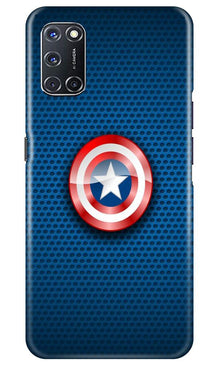 Captain America Shield Mobile Back Case for Oppo A92 (Design - 253)