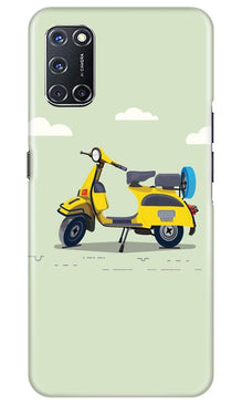 Vintage Scooter Mobile Back Case for Oppo A52 (Design - 260)