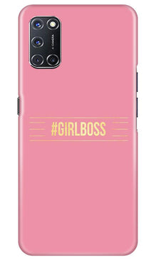 Girl Boss Pink Mobile Back Case for Oppo A52 (Design - 263)