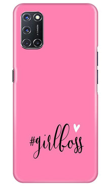 Girl Boss Pink Mobile Back Case for Oppo A72 (Design - 269)