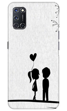 Cute Kid Couple Mobile Back Case for Oppo A92 (Design - 283)