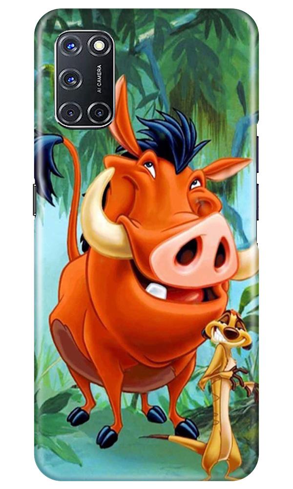 Timon and Pumbaa Mobile Back Case for Oppo A92 (Design - 305)