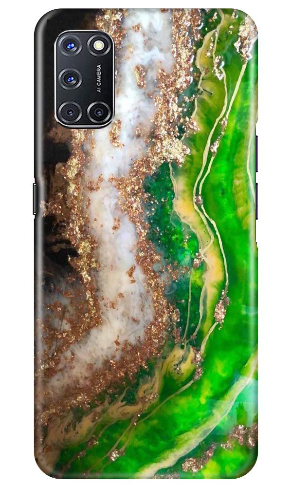 Marble Texture Mobile Back Case for Oppo A52 (Design - 307)