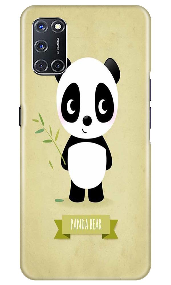 Panda Bear Mobile Back Case for Oppo A92 (Design - 317)
