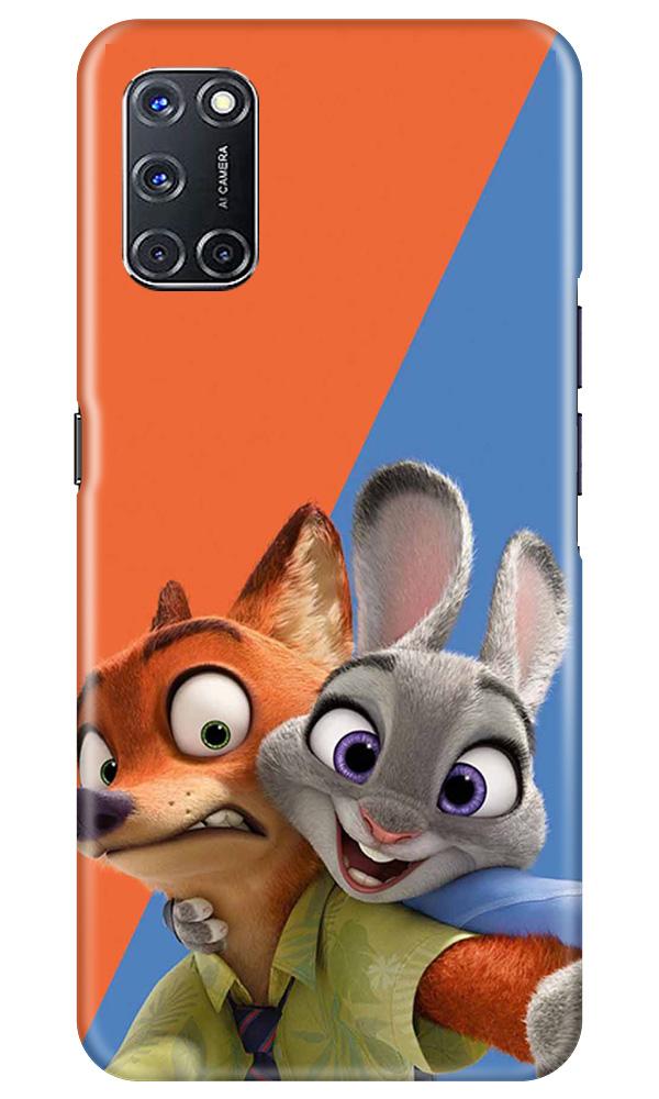 Cartoon Mobile Back Case for Oppo A92 (Design - 346)