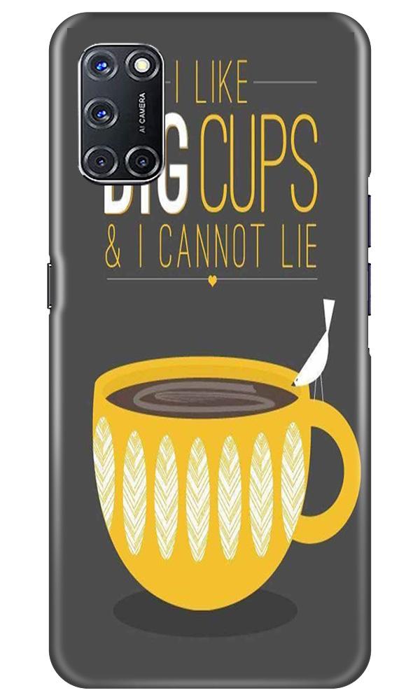 Big Cups Coffee Mobile Back Case for Oppo A92 (Design - 352)
