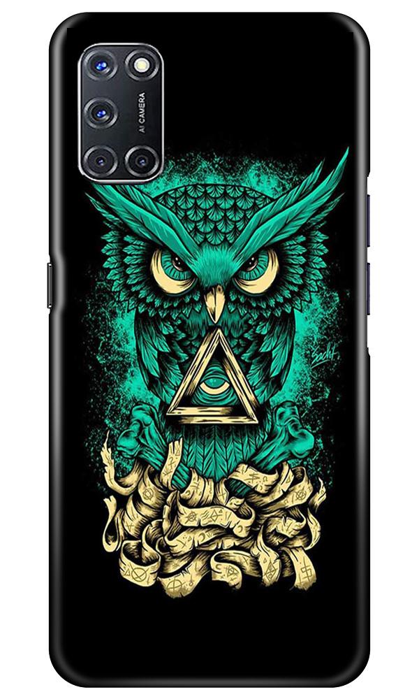 Owl Mobile Back Case for Oppo A92 (Design - 358)