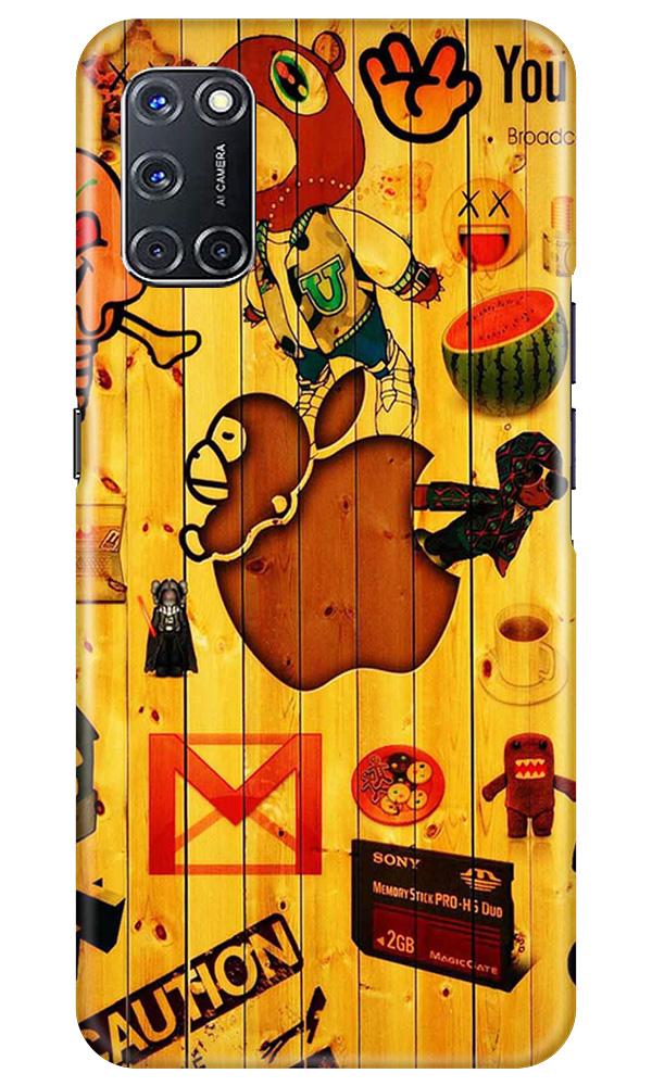 Wooden Texture Mobile Back Case for Oppo A92 (Design - 367)