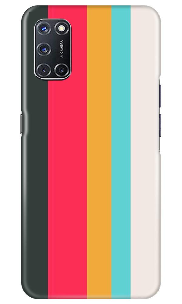 Color Pattern Mobile Back Case for Oppo A92 (Design - 369)