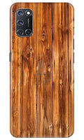 Wooden Texture Mobile Back Case for Oppo A52 (Design - 376)
