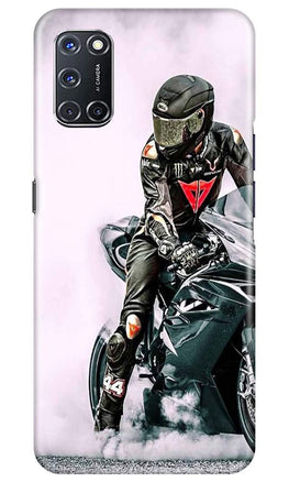 Biker Mobile Back Case for Oppo A52 (Design - 383)