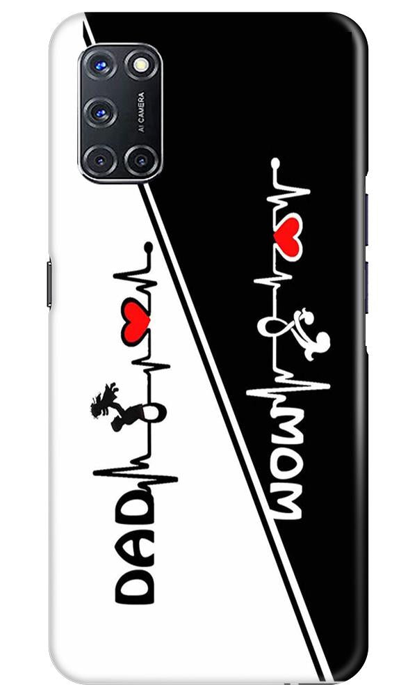 Love Mom Dad Mobile Back Case for Oppo A72 (Design - 385)