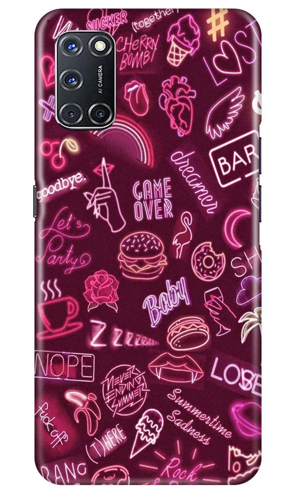 Party Theme Mobile Back Case for Oppo A92 (Design - 392)