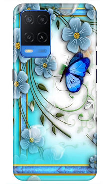 Blue Butterfly Mobile Back Case for Oppo A54 (Design - 21)