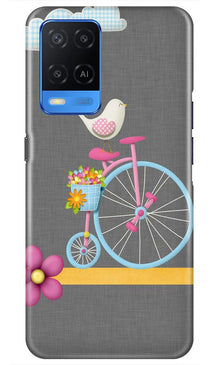 Sparron with cycle Mobile Back Case for Oppo A54 (Design - 34)