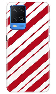 Red White Mobile Back Case for Oppo A54 (Design - 44)