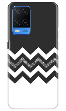 Black white Pattern2Mobile Back Case for Oppo A54 (Design - 83)