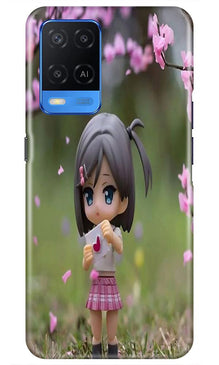 Cute Girl Mobile Back Case for Oppo A54 (Design - 92)
