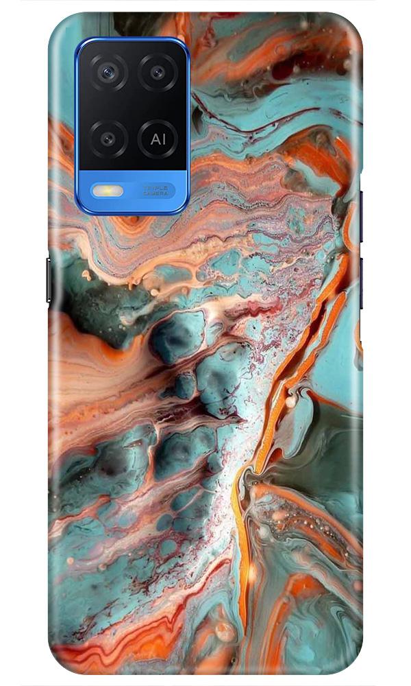 Marble Texture Mobile Back Case for Oppo A54 (Design - 309)