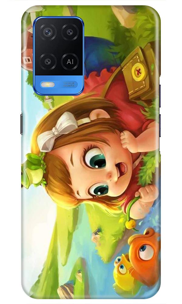Baby Girl Mobile Back Case for Oppo A54 (Design - 339)