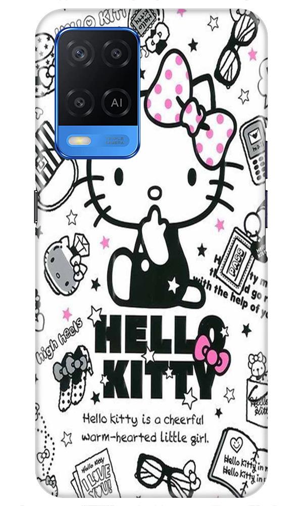Hello Kitty Mobile Back Case for Oppo A54 (Design - 361)