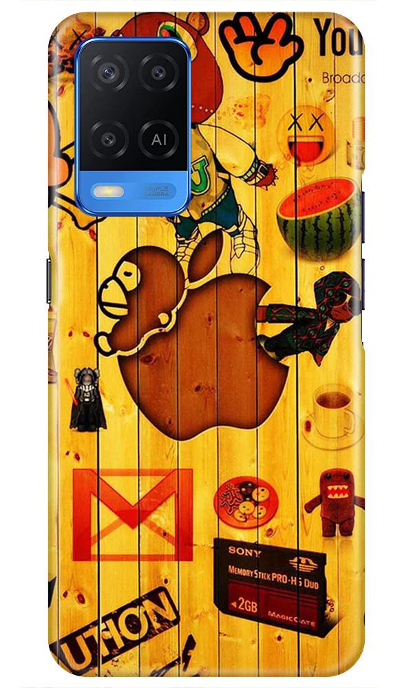 Wooden Texture Mobile Back Case for Oppo A54 (Design - 367)
