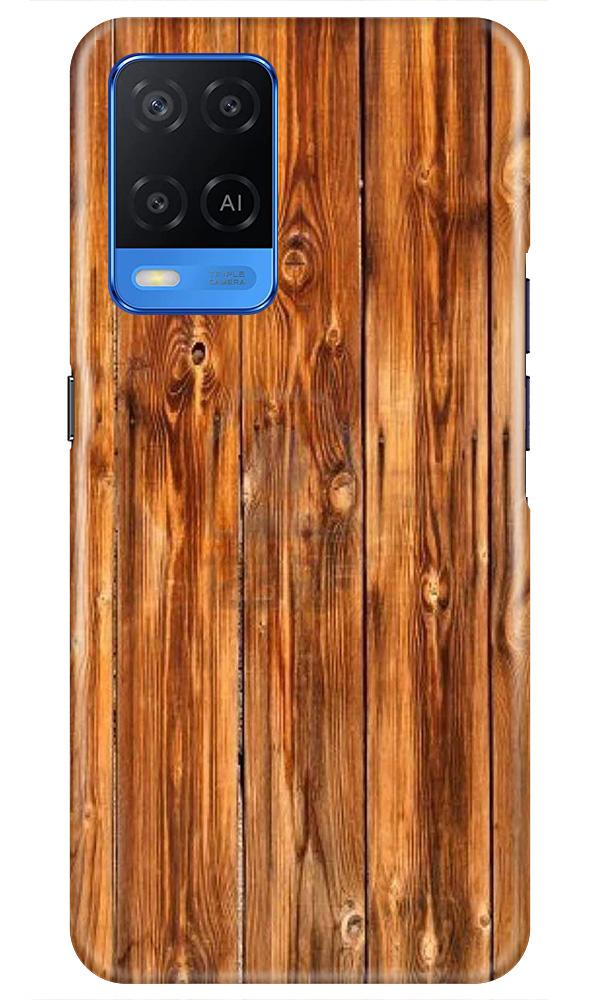Wooden Texture Mobile Back Case for Oppo A54 (Design - 376)