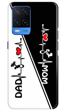 Love Mom Dad Mobile Back Case for Oppo A54 (Design - 385)