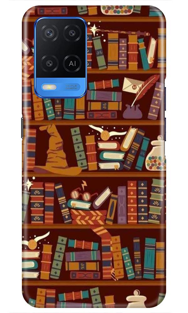 Book Shelf Mobile Back Case for Oppo A54 (Design - 390)