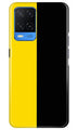 Black Yellow Pattern Mobile Back Case for Oppo A54 (Design - 397)