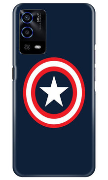 Captain America Mobile Back Case for Oppo A55 (Design - 42)