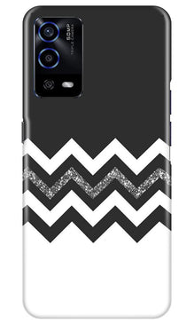 Black white Pattern2Mobile Back Case for Oppo A55 (Design - 83)