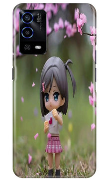 Cute Girl Mobile Back Case for Oppo A55 (Design - 92)